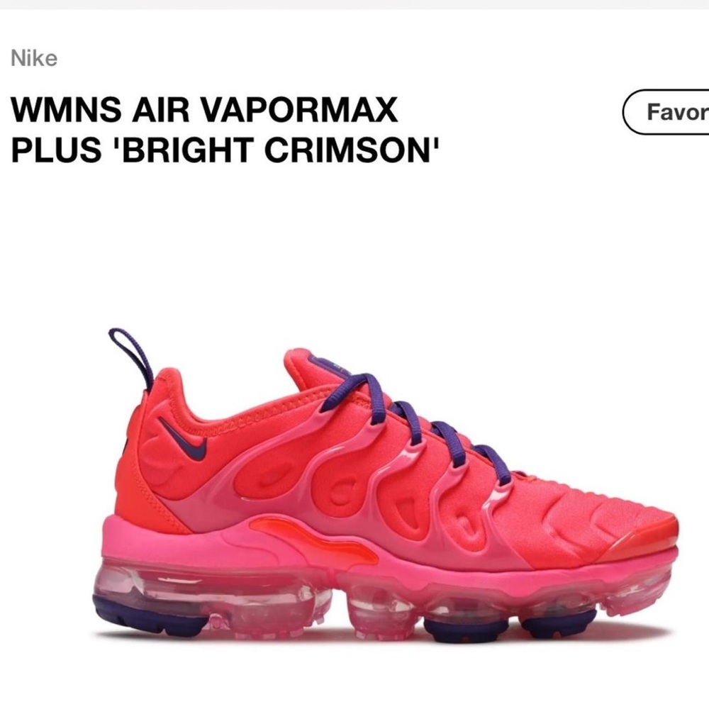 Nike Air VaporMax Plus in Bright Red and Purple